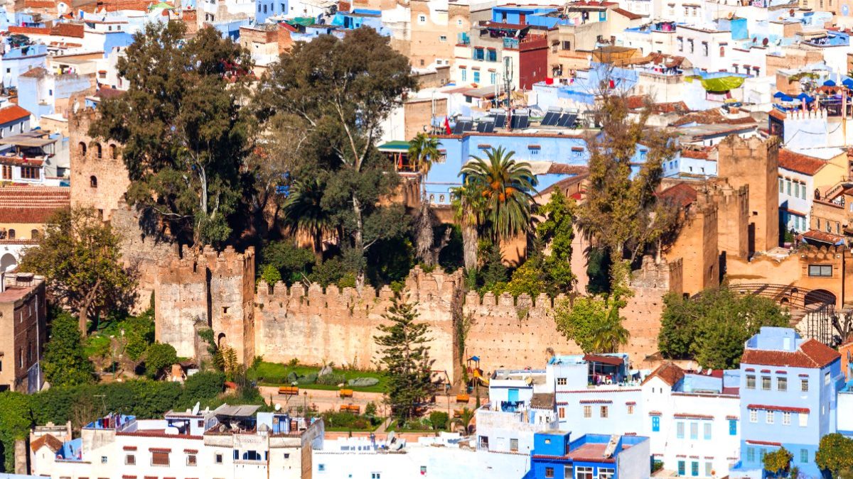 Le mura merlate e le torri della Kasbah di Chefchaouen